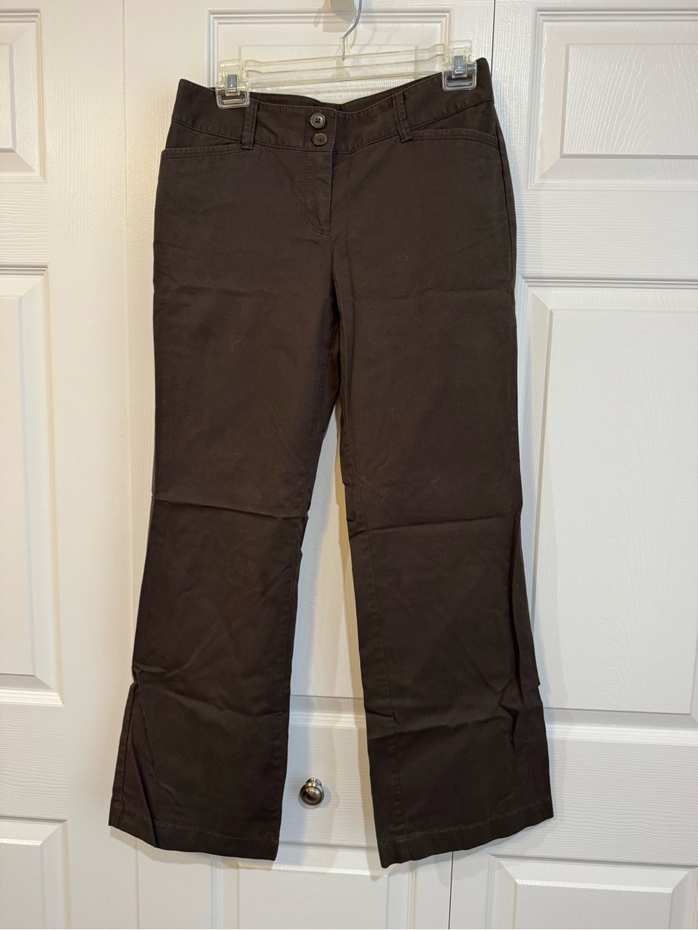 Ann Taylor Brown Straight-Leg Pants